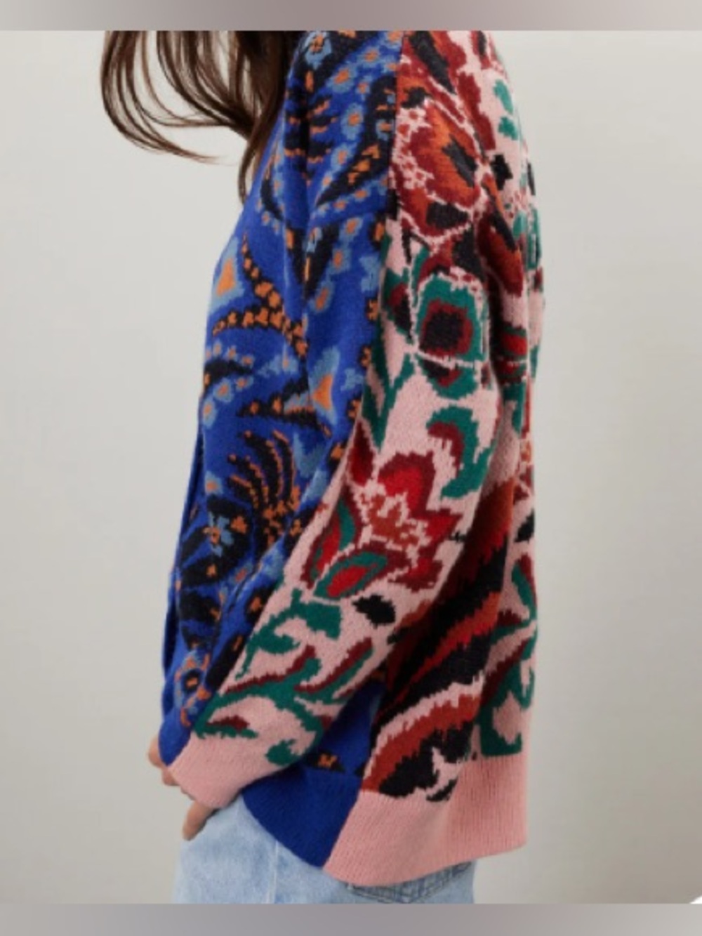 FARM Rio Toucans Scarf Print Sweater / Cardigan Size S